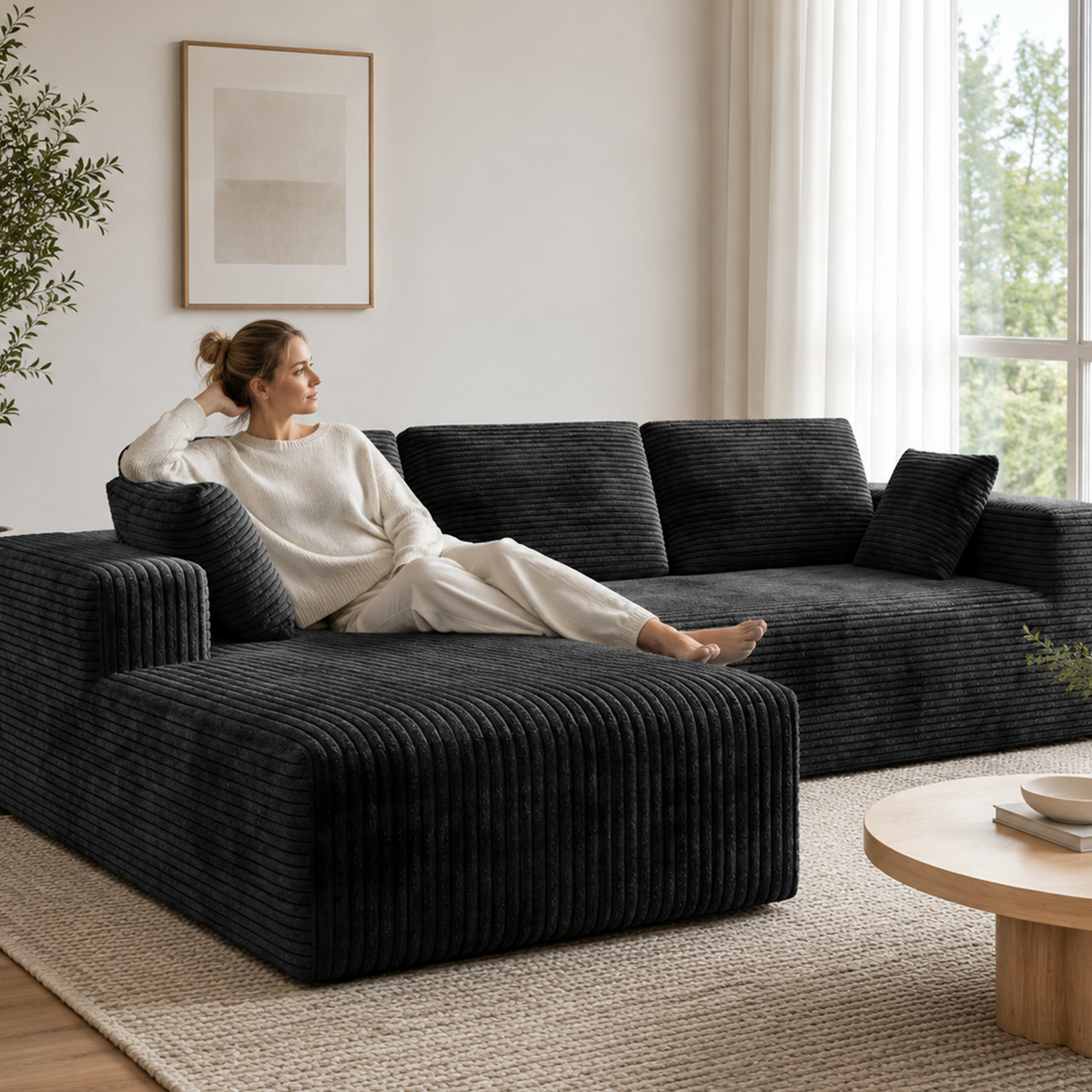 Milo L-Shape 3-Seat Sectional Sofa