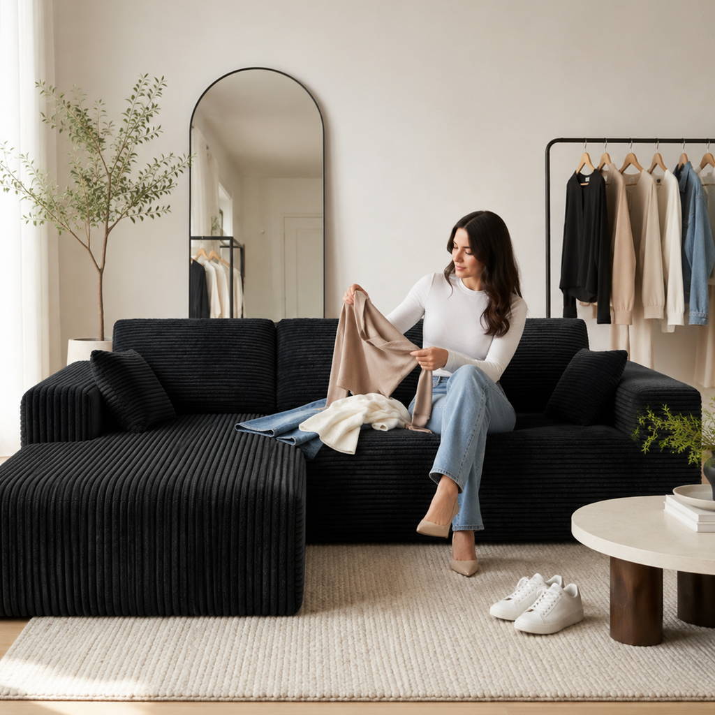 Milo L-Shape 3-Seat Sectional Sofa