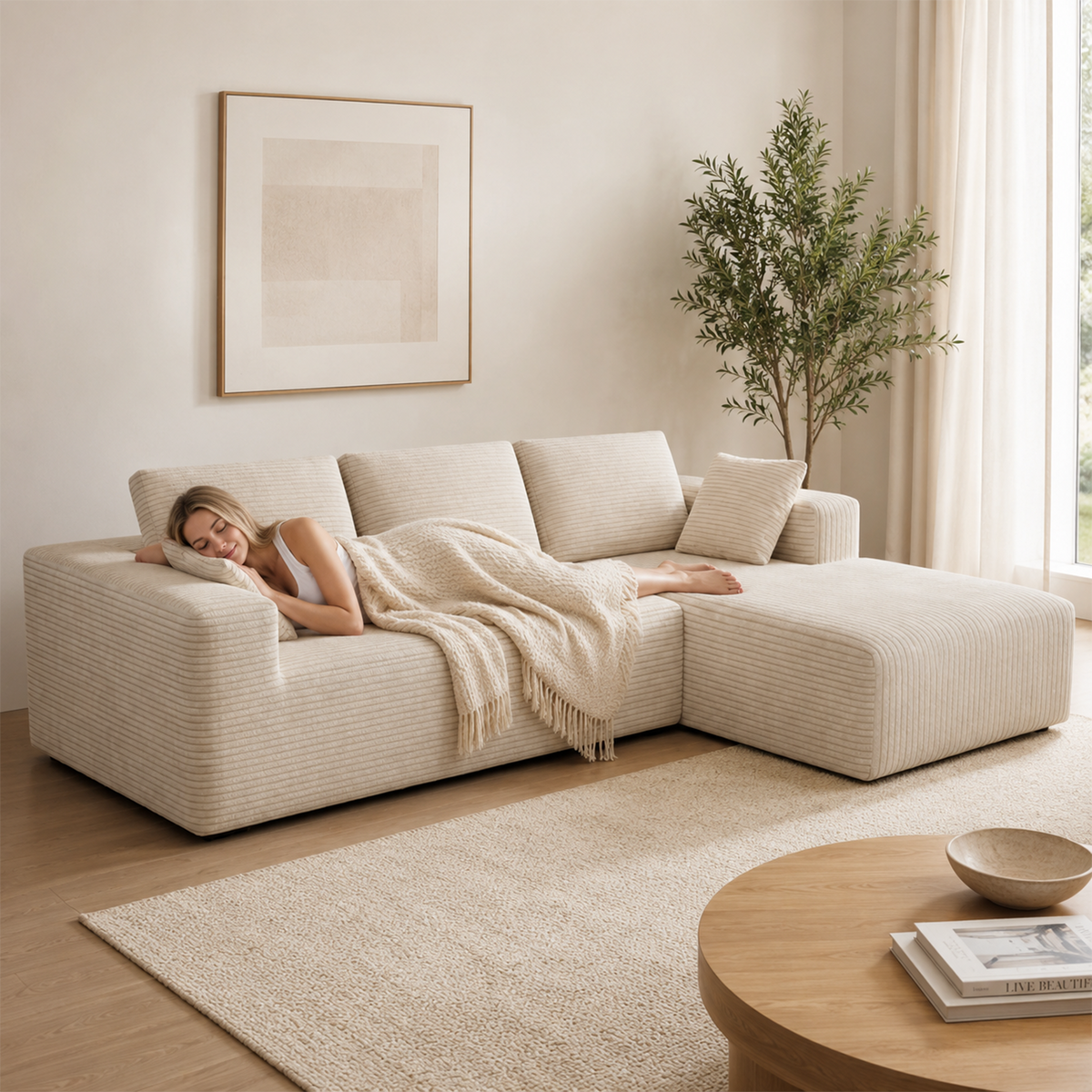 Milo L-Shape 4-Seat Sectional Sofa